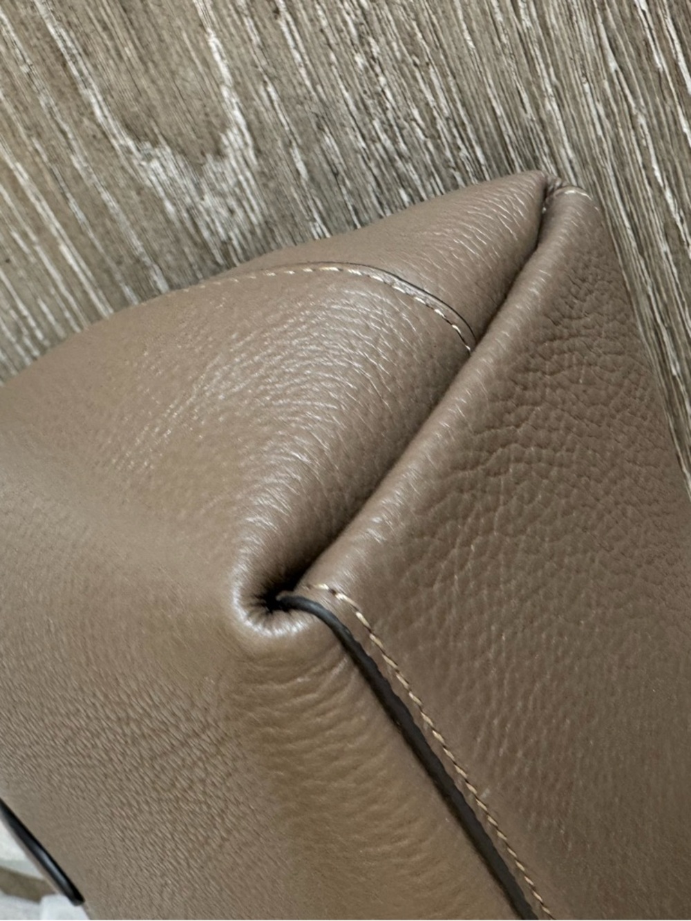 COACH Georgia Taupe Leather Satchel - Picture 9 of 14